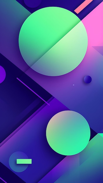 Abstract colofull geometric mobile wallpaper background