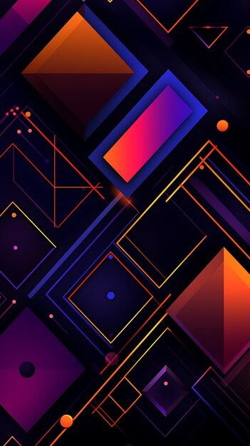 Photo abstract colofull geometric mobile wallpaper background