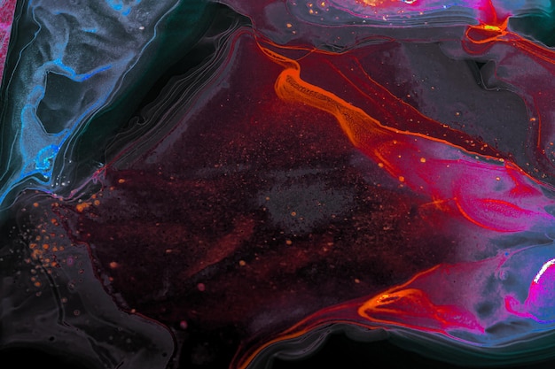 Абстрактный цветной фон, рисованная роспись спиртом, техника жидких чернил
