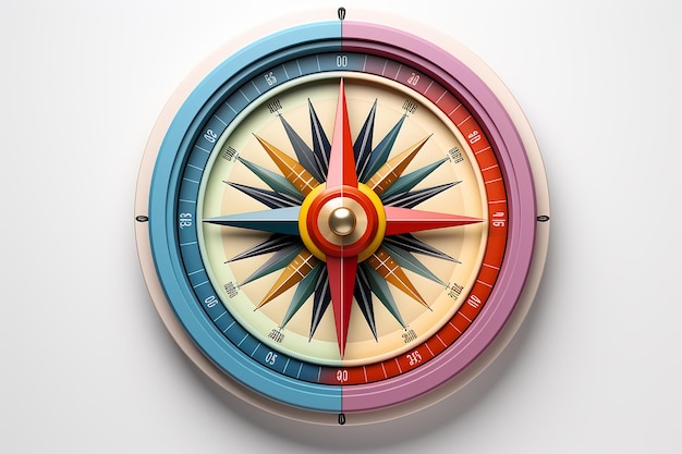 abstract color basic compass AI generated