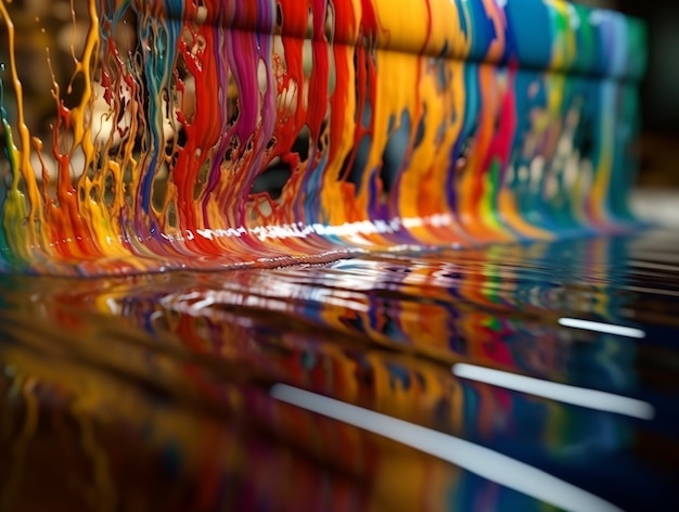 Photo abstract color composition with splashes
