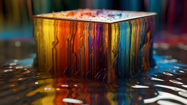 Photo abstract color composition with splashes