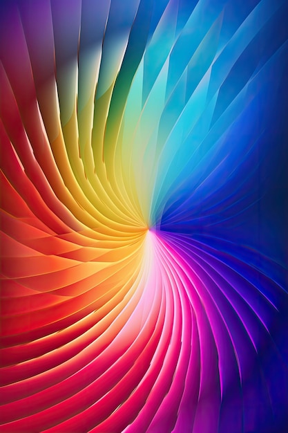 Abstract color gradients fibonacci grid illusion AI Generated