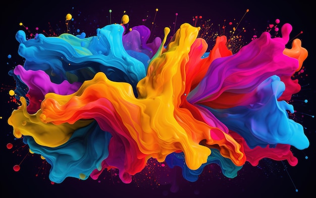 Abstract Color Resonance Harmonious Liquid Colorful Backgrounds