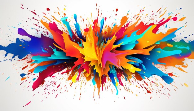 Photo abstract color splash and explosion vector