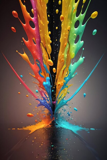 Abstract color splashes liquid background wallpaper