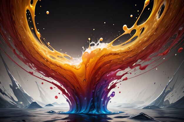 Abstract color splashes liquid background wallpaper