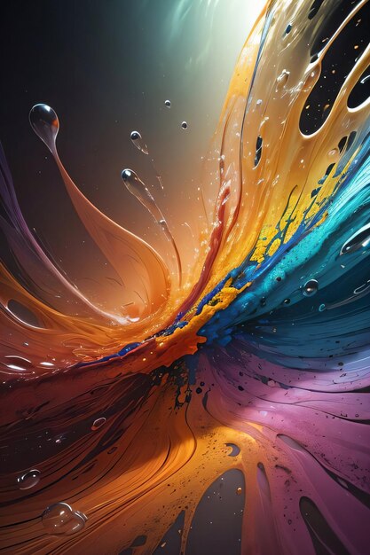 Abstract color splashes liquid background wallpaper