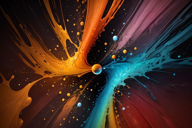 Abstract color splashes liquid background wallpaper