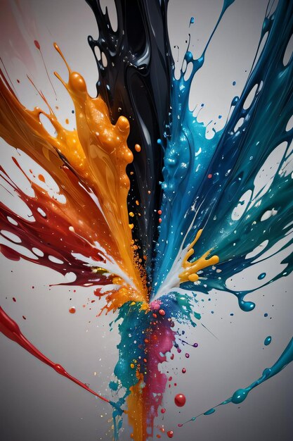 Abstract color splashes liquid background wallpaper