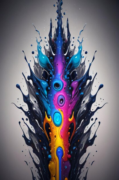 Abstract color splashes liquid background wallpaper