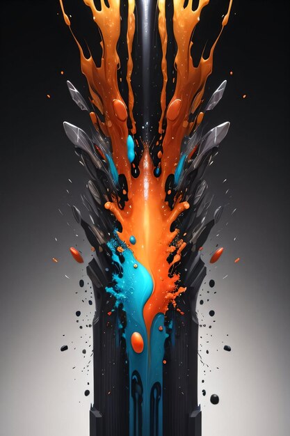 Abstract color splashes liquid background wallpaper