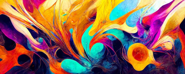 Абстрактная цветовая текстура современный футуристический узор красочный фон всплеск ярких цветов