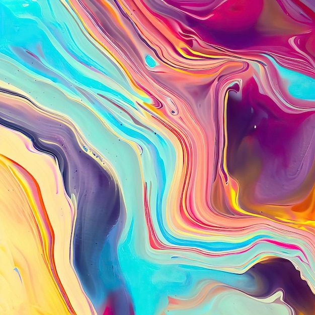 Abstract colored background from spilled paints Generative AI