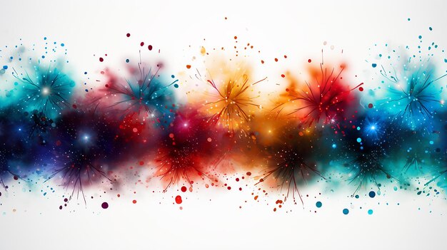 Abstract colored firework background with free space for text