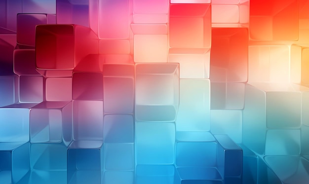 Abstract colored geometric volumetric transparent texture
