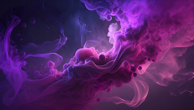 Abstract colored smoke on a dark background smoky vape colored background