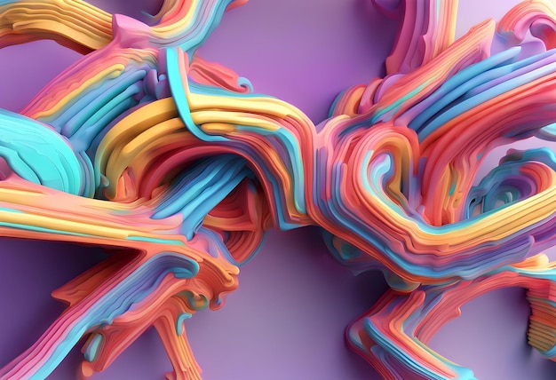 Photo abstract colorful 3d shape