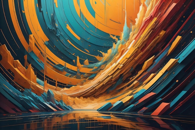 Abstract colorful 3D