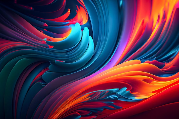 Abstract colorful 4k wallpaper 3d illustration Generative AI