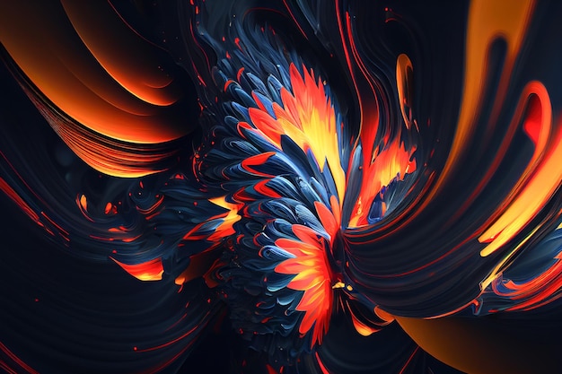 Abstract colorful 4k wallpaper 3d illustration Generative AI