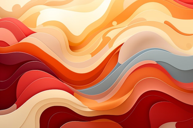 抽象的なカラフルな背景流体と有機的な形状のスタイルで抽象的な色のパターン