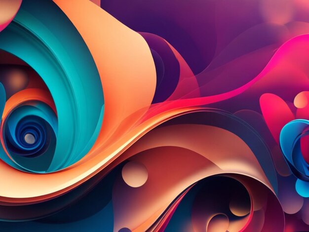 Abstract colorful background futuristic wavy illustration