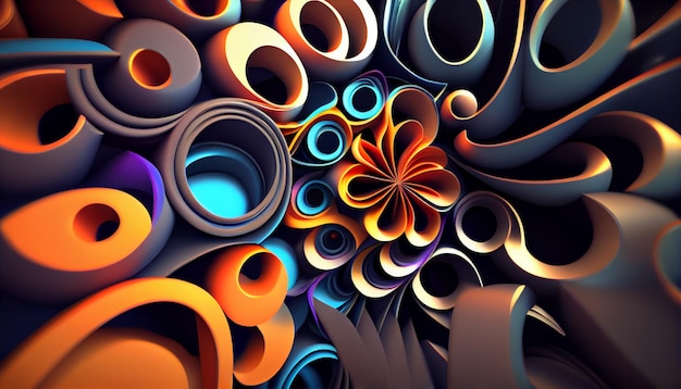 Abstract colorful background Generative AI