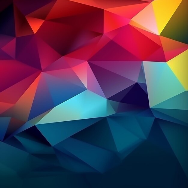 Abstract colorful background polygonal graphics beautiful color transitions creative wallpaper