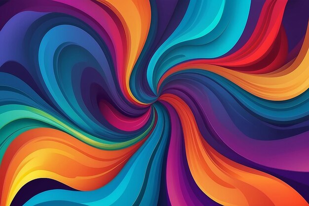 Abstract colorful background twisted gradient wavy twirls patterns motion digital wallpaper