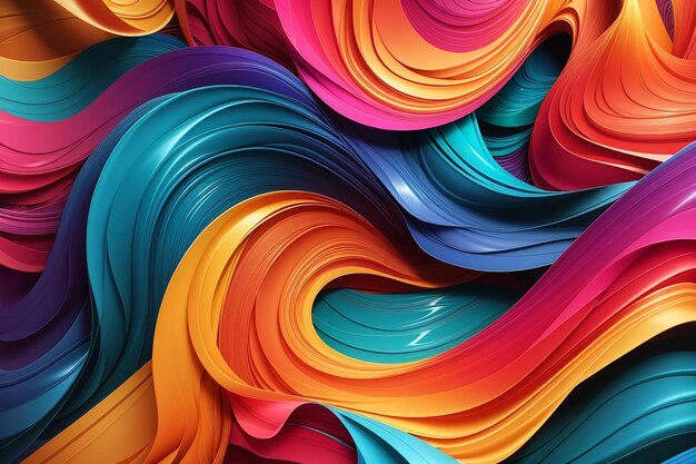 Abstract colorful background twisted gradient wavy twirls patterns motion digital wallpaper