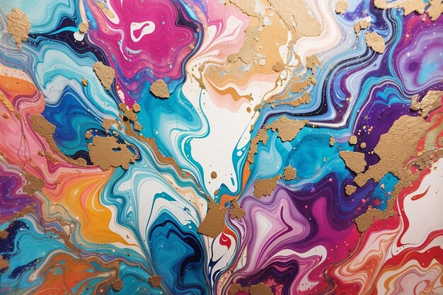 Abstract colorful background wallpaper mixing acrylic paints modern art paint marble texture alcohol ink colors translucent