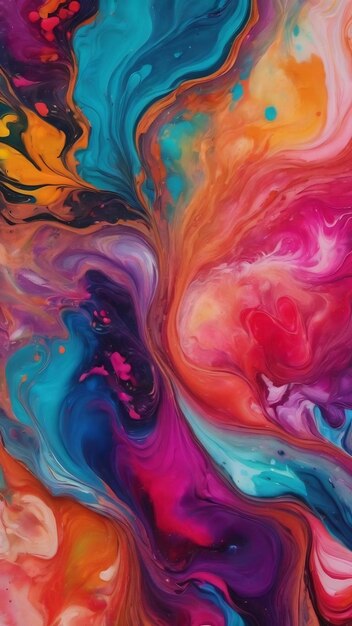 Abstract colorful background wallpaper mixing acrylic paints modern art paint marble texture