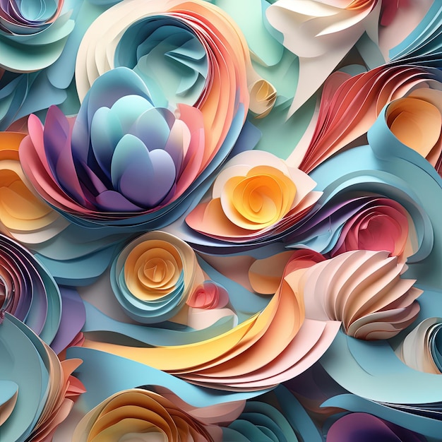 Abstract colorful background wave modern abstract background generative ai