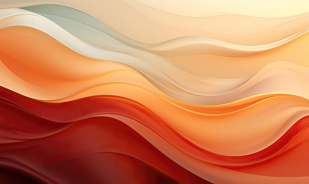 Abstract colorful background waves in orange tone background design