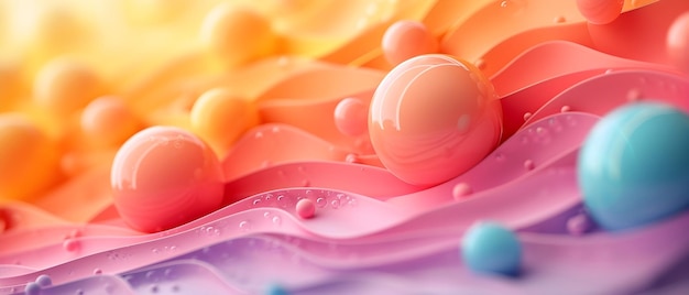 Abstract colorful background with colorful glossy balls