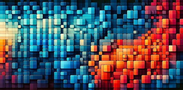 abstract colorful background with cubes