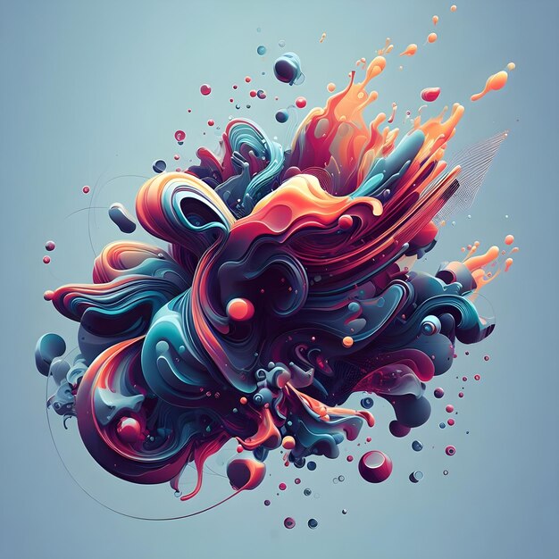 Abstract colorful background with dynamic waves Vector illustration