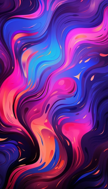 abstract colorful background with flowing liquid paint generative ai