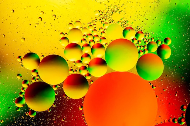 Photo abstract colorful background with oil on water