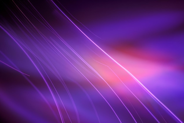 Abstract colorful background with purple light raws Light beams shining on black background