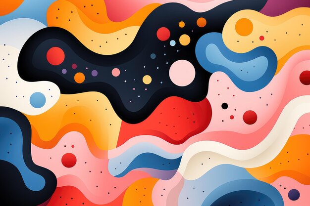 Abstract colorful background with ripples generative ai