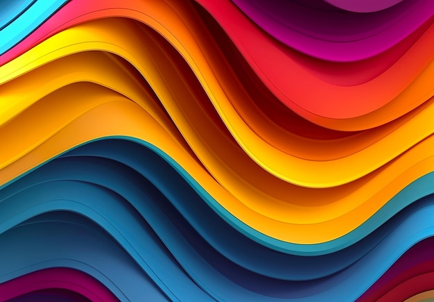 Abstract colorful background with smooth lines in motion futuristic wavy illustration