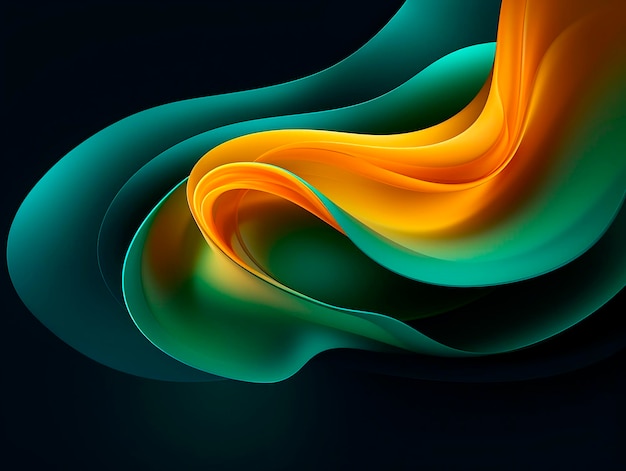 abstract colorful background with smooth wavy lines Generative AI