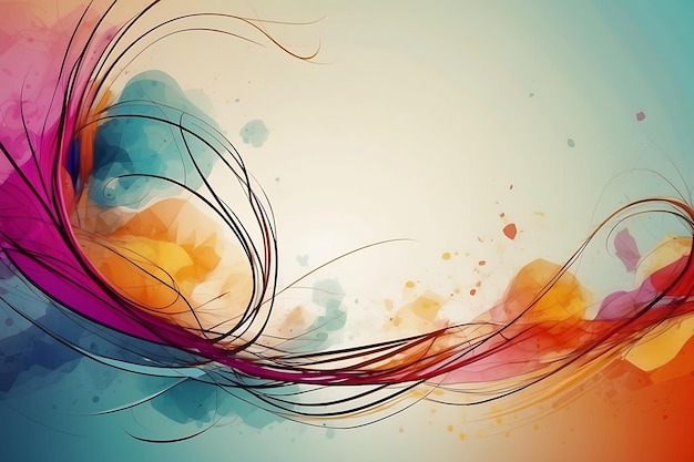 Abstract colorful background with watercolor