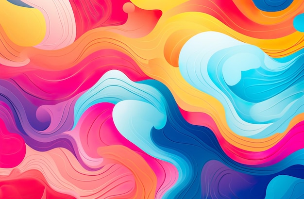 Abstract colorful background with waves