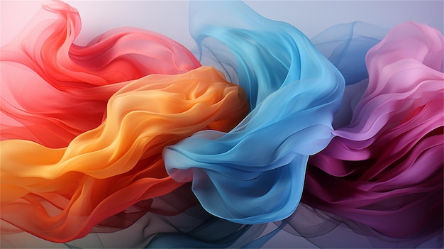 Abstract colorful background with wavy lines Vector illustration