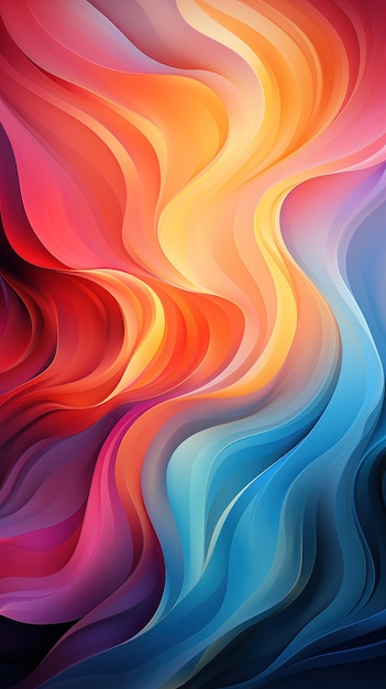 Abstract colorful background with wavy lines