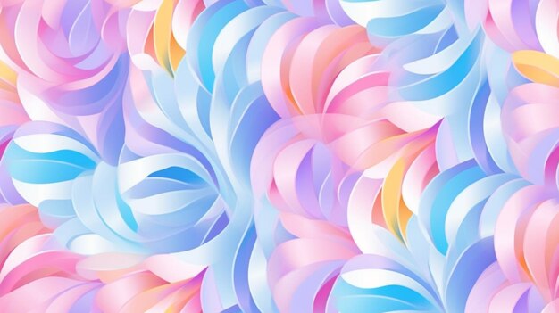 Abstract colorful background with wavy shapes generative ai