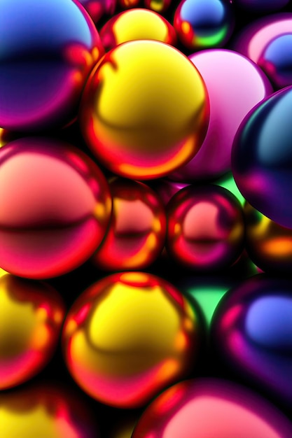 Abstract colorful balls background